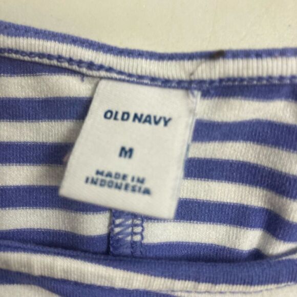OLD‎ NAVY Women’s Blue & White striped Nautical shift  Dress Size Medium - Picture 6 of 7